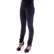 FREESOUL - PANTALONI DONNA STRECH SLIM FASHION 5 TASCHE VELLUTO NERO art. P71716
