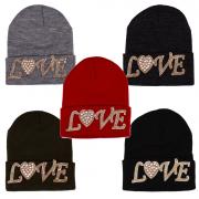 I CIERI ROSSI CAPPELLO DONNA LOGO BRILLANTINI CUFFIA BERRETTO INVERNALE LF636