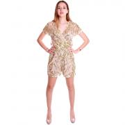 COCONUDA TUTA DONNA TUTINA ABITO VESTITO IN TULLE FULL PAILLETTES E RICAMI 18441
