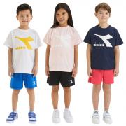 DIADORA JU. SET SS CORE COMPLETO COTONE BAMBINI T-SHIRT PANTALONCINI 102.180603
