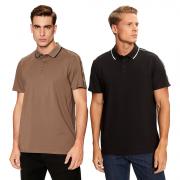 GUESS POLO UOMO T-SHIRT COTONE STRETCH LOGO MAGLIA QUATTRO G M4YP40KARS0