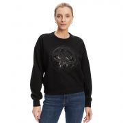 GUESS FELPA DONNA LOGO 4G APPLICAZIONI CORTA COMODA OVER MAGLIA W5YQQ07KB681