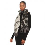 GUESS SCIARPA DONNA NOLANA 4G LOGO FOULARD MAXI DONNA FRANGE SCIALLE AW5217VIS03