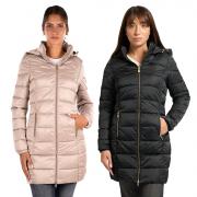 YES-ZEE GIUBBOTTO COPPOTTO DONNA GIUBBINO GIACCA CAPPUCCIO AMOVIBILE O017/M800