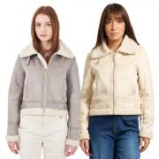 YES-ZEE GIUBBOTTO GIUBBINO DONNA CORTO IN MONTONE ECOLOGICO GIACCA J023/KJ00