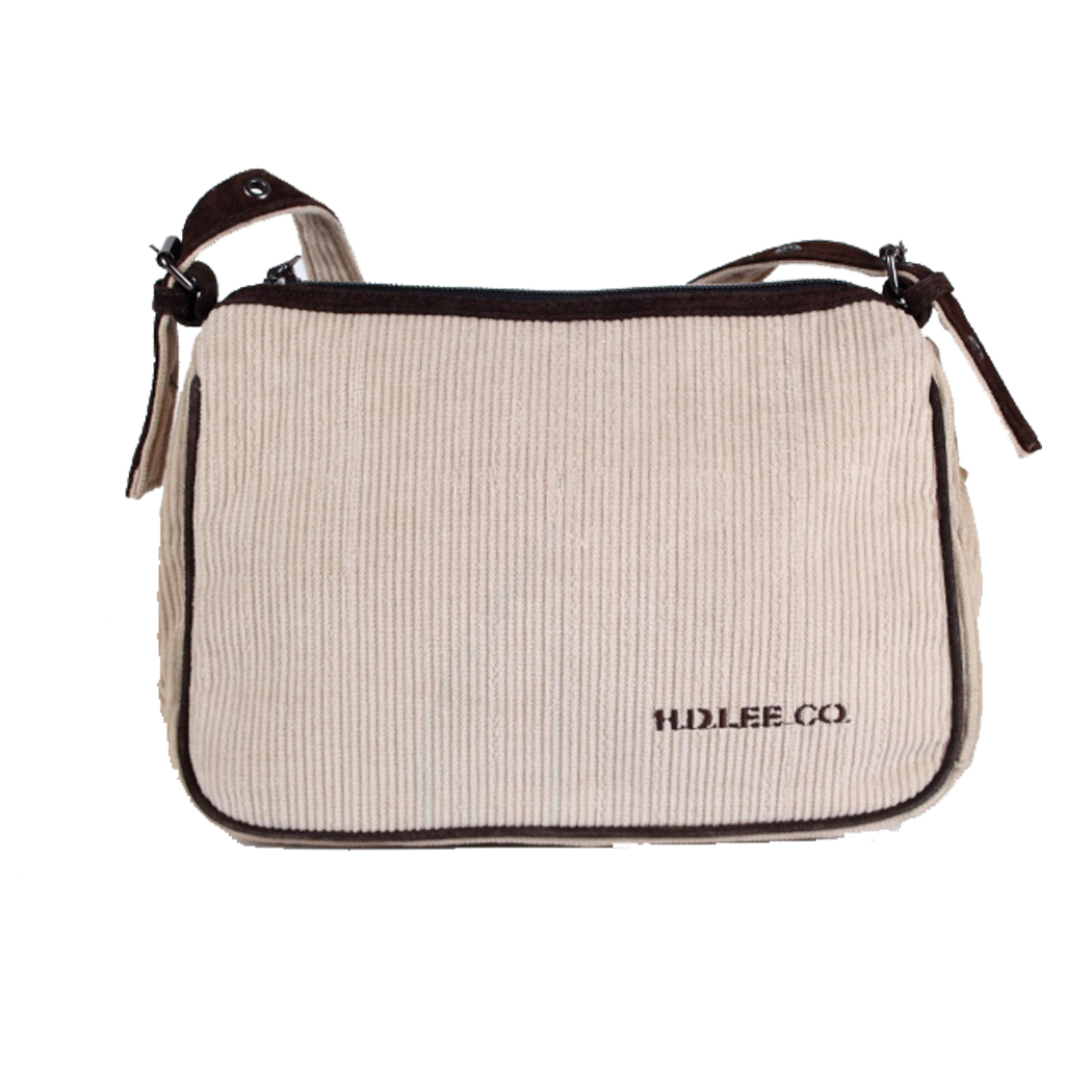 LEE - BORSA DONNA A MANO O A SPALLA VELLUTINO BEIGE RIGATA art. 62316