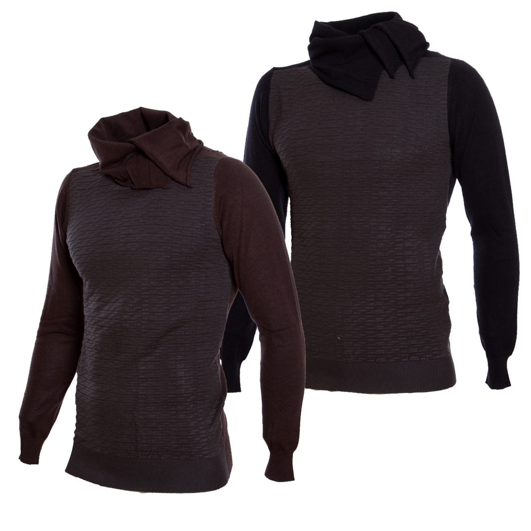 NEROVAGO - MAGLIA PULLOVER UOMO LANA PULLOVER COLLO INCROCIATO T-SHIRT 751840