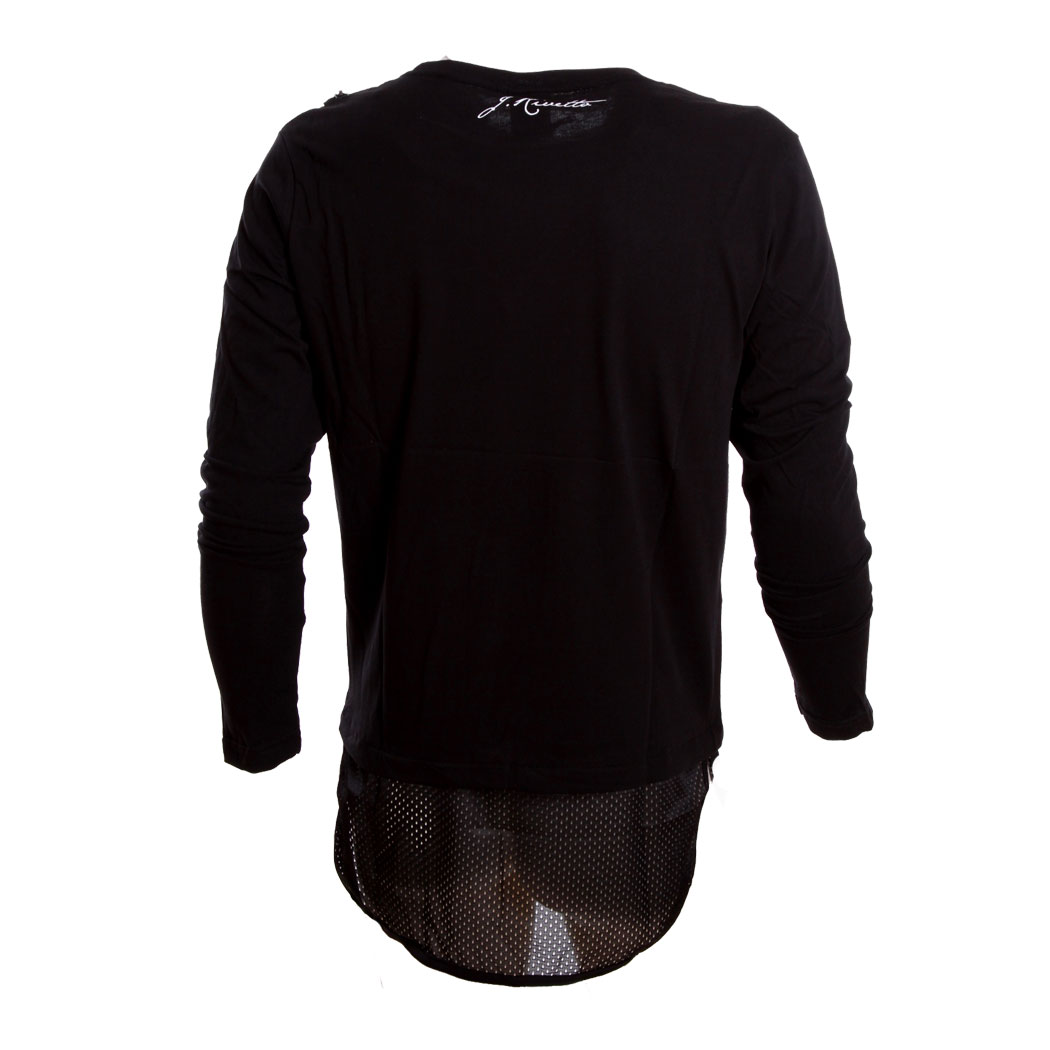 J.RIVETTO - MAGLIA T-SHIRT LUNGA UOMO COTONE GIROCOLLO HIP HOP STREETWEAR JR2044