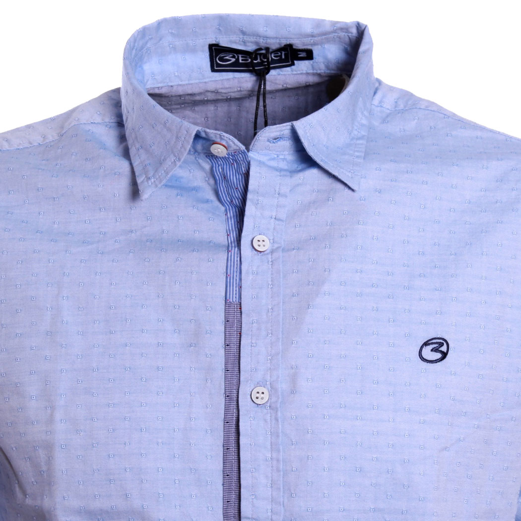 BUGER CAMICIA UOMO COTONE SLIM FIT MODERATO MODA SHIRT SOFT FANTASIA art. SLIM