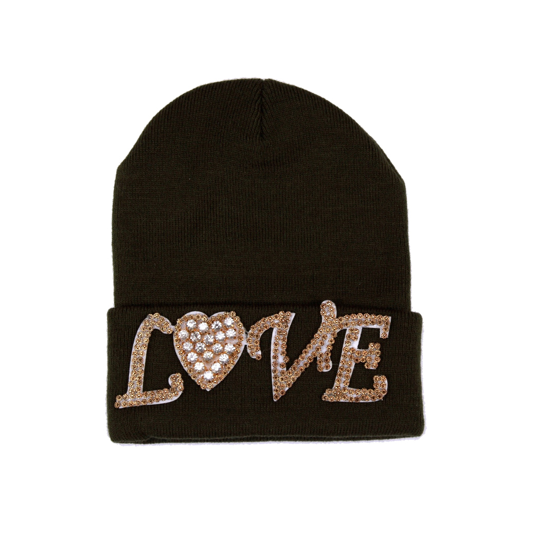 I CIERI ROSSI CAPPELLO DONNA LOGO BRILLANTINI CUFFIA BERRETTO INVERNALE LF636