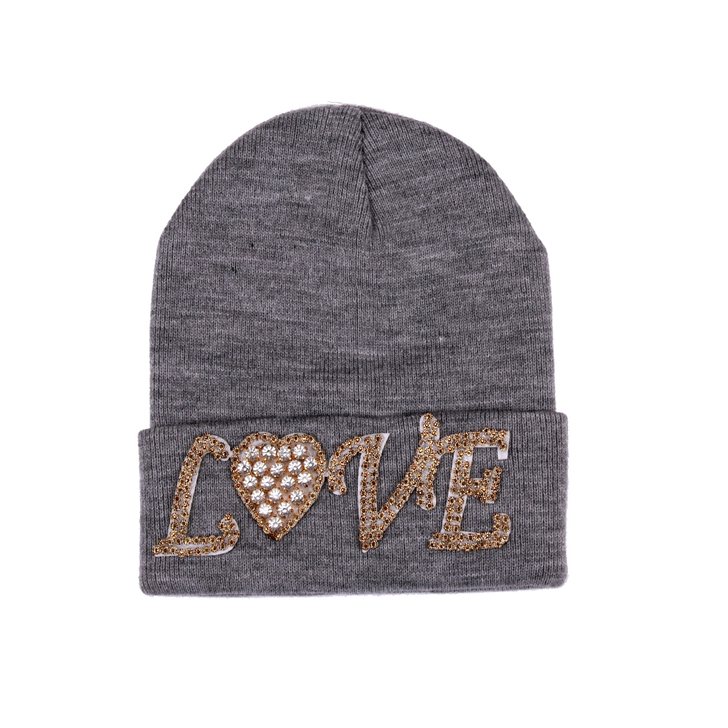 I CIERI ROSSI CAPPELLO DONNA LOGO BRILLANTINI CUFFIA BERRETTO INVERNALE LF636