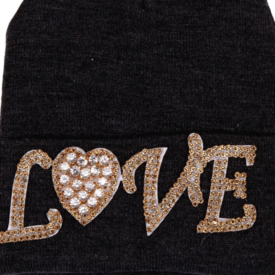 I CIERI ROSSI CAPPELLO DONNA LOGO BRILLANTINI CUFFIA BERRETTO INVERNALE LF636