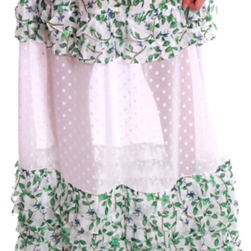 FACE TO FACE ABITO LUNGO IN GEORGETTE FANTASIA ELEGANTE DRESS EVENTO ISABEL A212