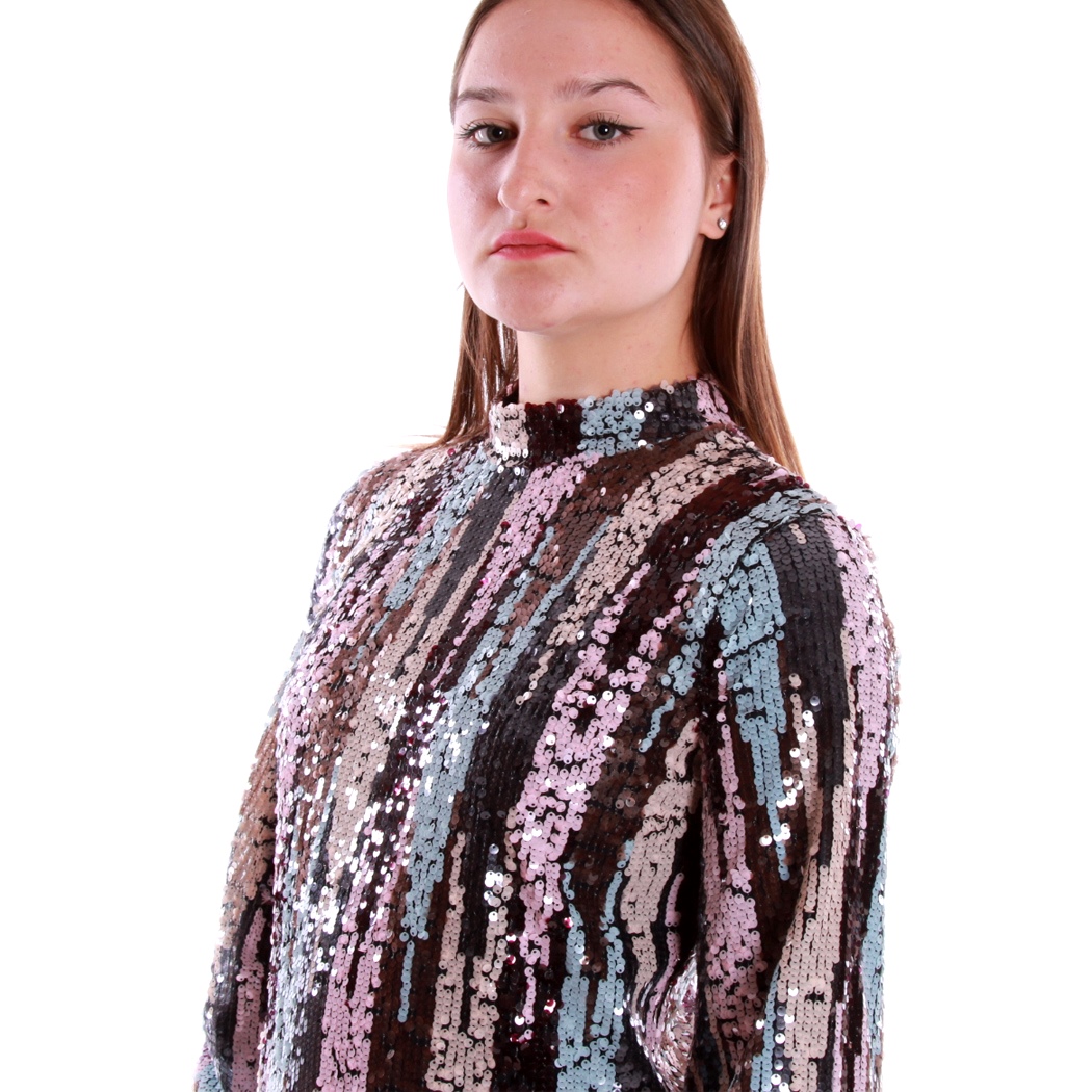 QUEGUAPA ABITO DONNA RAGAZZA DRESS GIRL VESTITO TUBINO PAILLETTES SEXY 7395