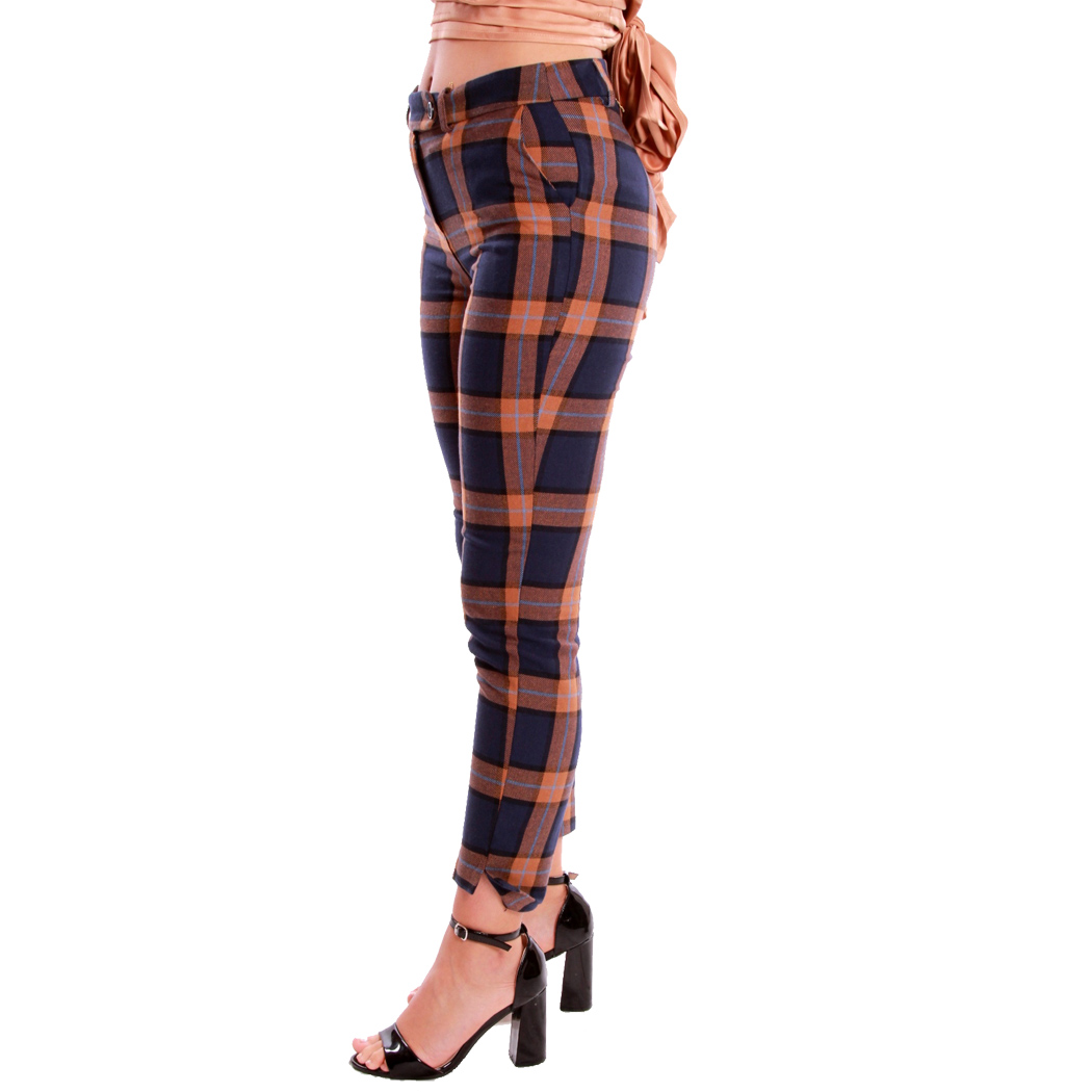 7305 - DONNA, JEANS, LUNGHI, CORTI, STRETCH, 5 TASCHE, FANTASIA, TINTA  UNITA, COTONE, V - eliosjeans - QUEGUAPA PANTALONI DONNA SIGARETTA TESSUTO  TARTAN SCOZZESE GIRL SEXY 7305