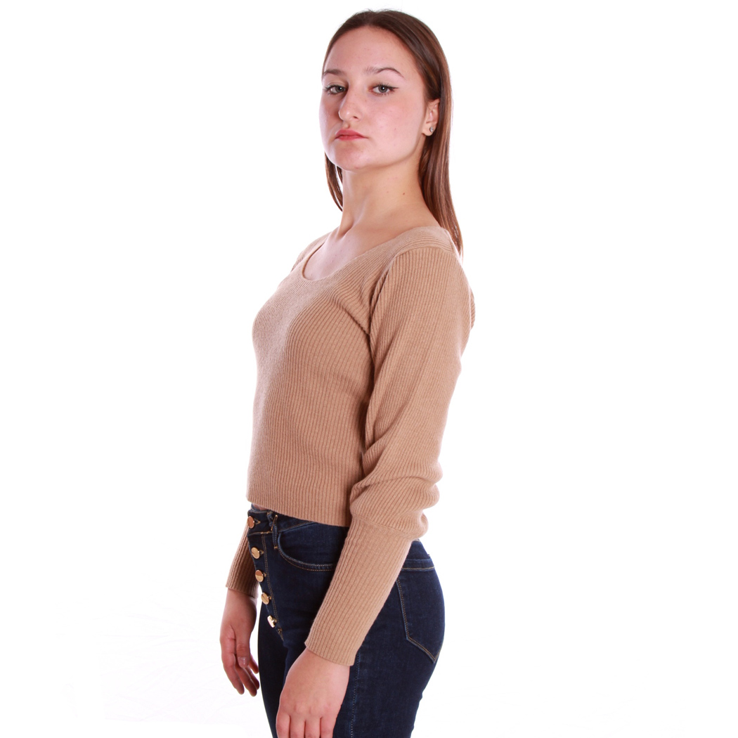 QUEGUAPA MAGLIA MAGLIONE SLIM STRECH COSTINE LANA DONNA RAGAZZA GIRL GEMMA 7351
