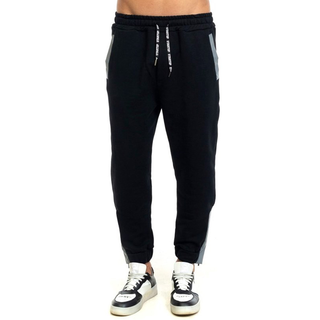 PU3052 - PANTALONI, UOMO, CORTI, LUNGHI, VELLUTO, JEANS, FUSTAGNA, LARGHI,  STRETTI, BERMU - eliosjeans - STARTUP PANTALONI SPORT UOMO BOY CON DETTAGLI REFLECTIVE  TUTA LOGO PU3052