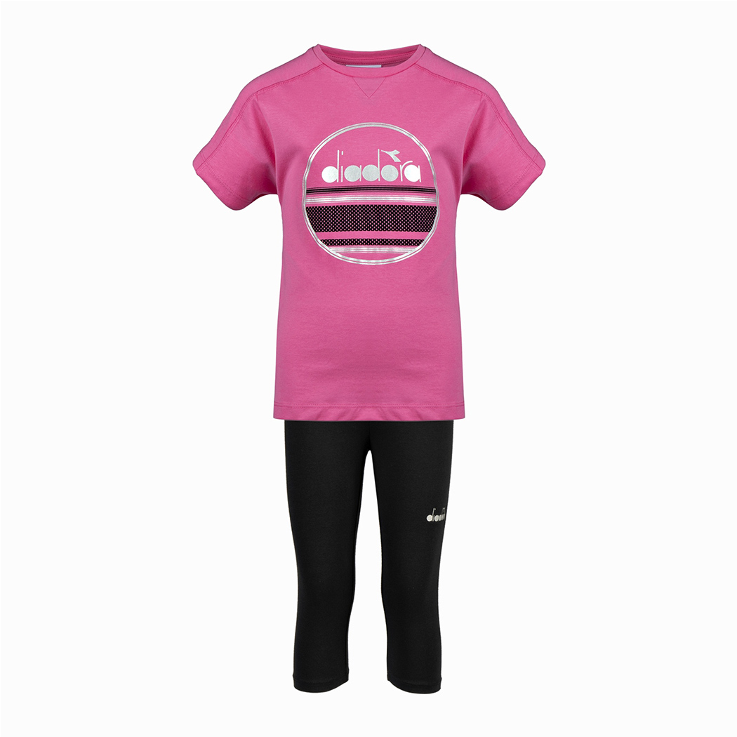 DIADORA JG.SET 5 PALLE COMPLETINO COTONE BAMBINA T-SHIRT LEGGINGS 3/4 102.175918