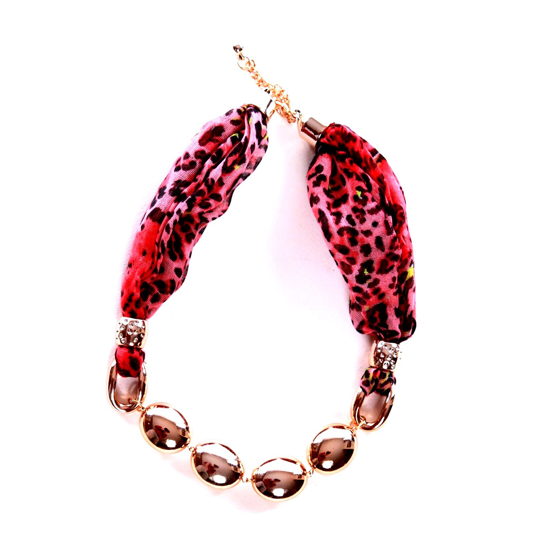 HAPPINESS - COLLANA SCIARPA VOILE CON BIJOUUX FOULARD STOLA DONNA art. 57346
