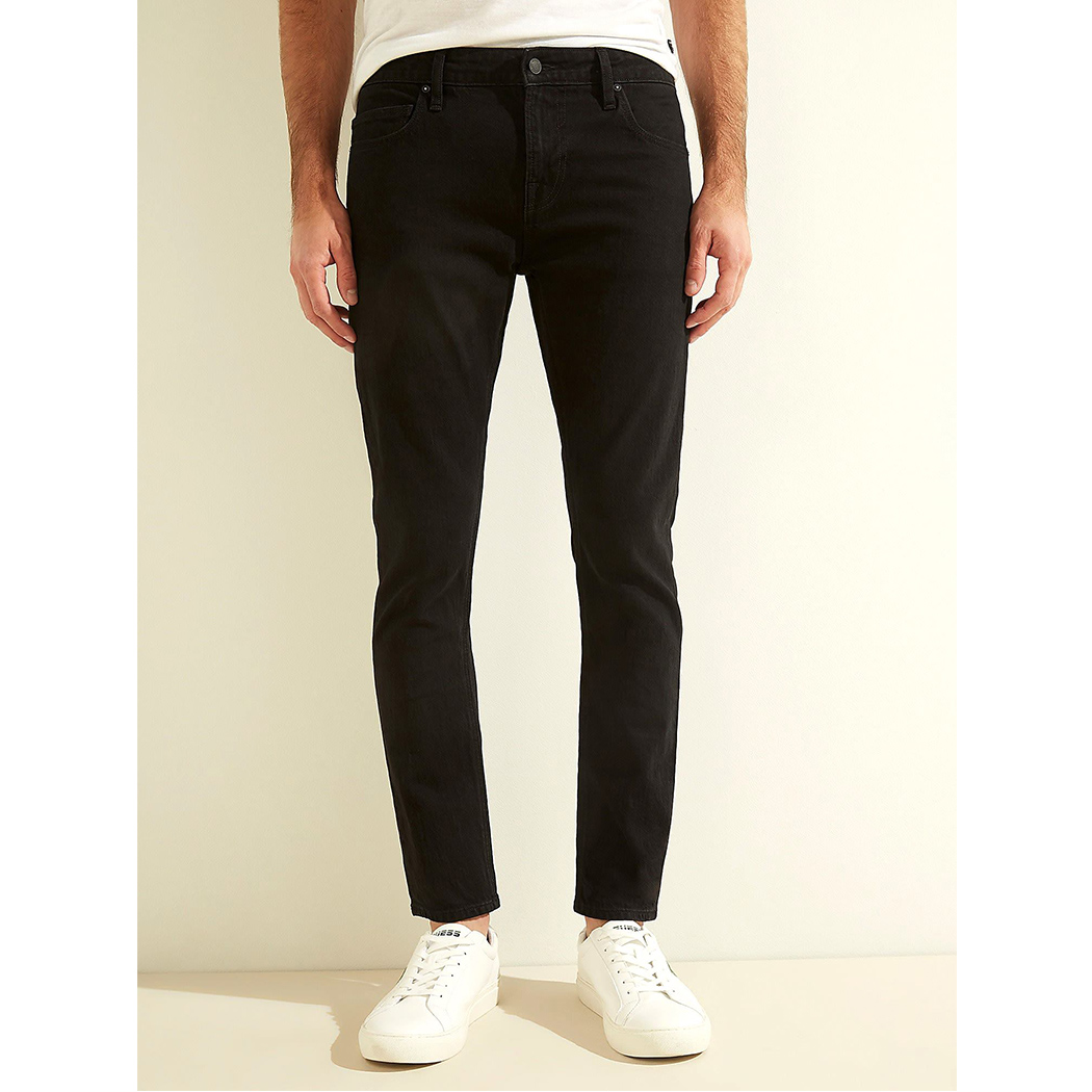 GUESS JEANS PANTALONI MODA UOMO CHRIS SUPER SKIN STRETCH NERO BLACK M0BA27D3Y2A