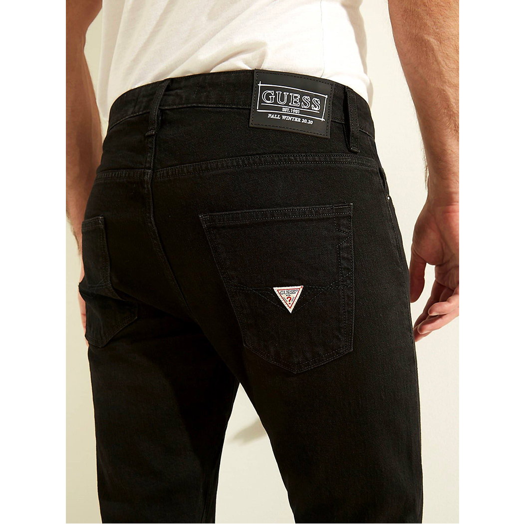 GUESS JEANS PANTALONI MODA UOMO CHRIS SUPER SKIN STRETCH NERO BLACK M0BA27D3Y2A