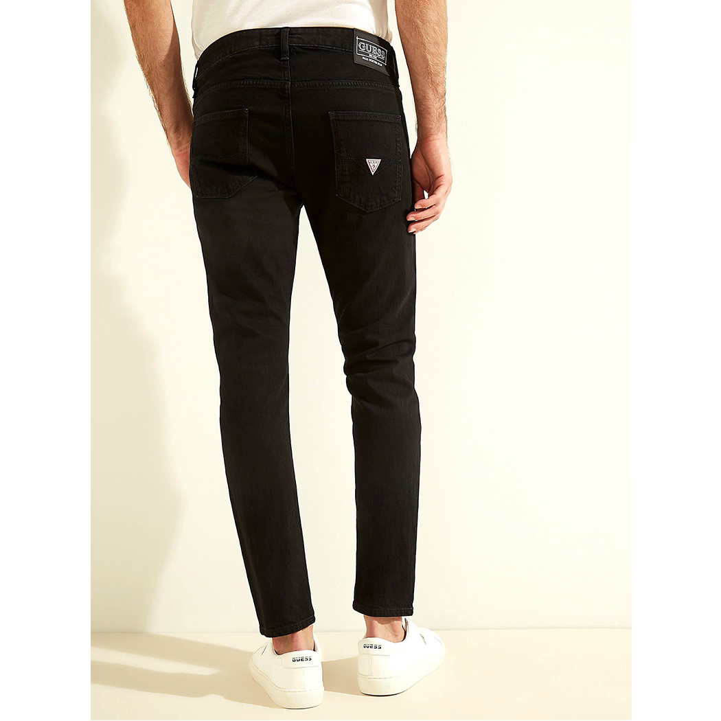 GUESS JEANS PANTALONI MODA UOMO CHRIS SUPER SKIN STRETCH NERO BLACK M0BA27D3Y2A
