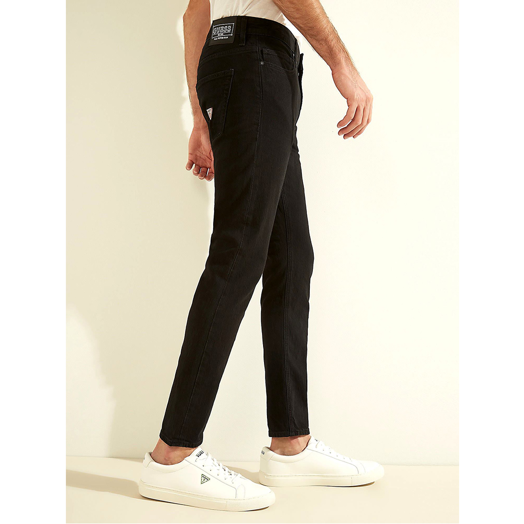 GUESS JEANS PANTALONI MODA UOMO CHRIS SUPER SKIN STRETCH NERO BLACK M0BA27D3Y2A