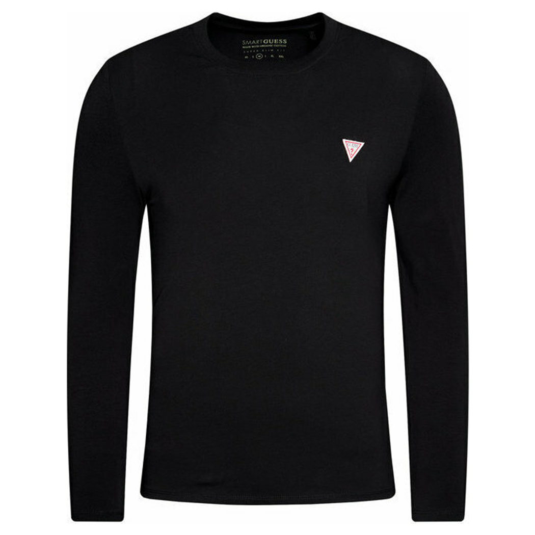 GUESS T-SHIRT UOMO MAGLIA COTONE MANICA LUNGA SPORT STRETCH BASIC M2YI28J1311