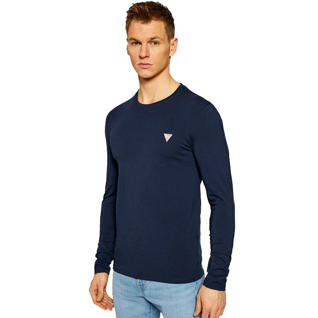 GUESS T-SHIRT UOMO MAGLIA COTONE MANICA LUNGA SPORT STRETCH BASIC M2YI28J1311