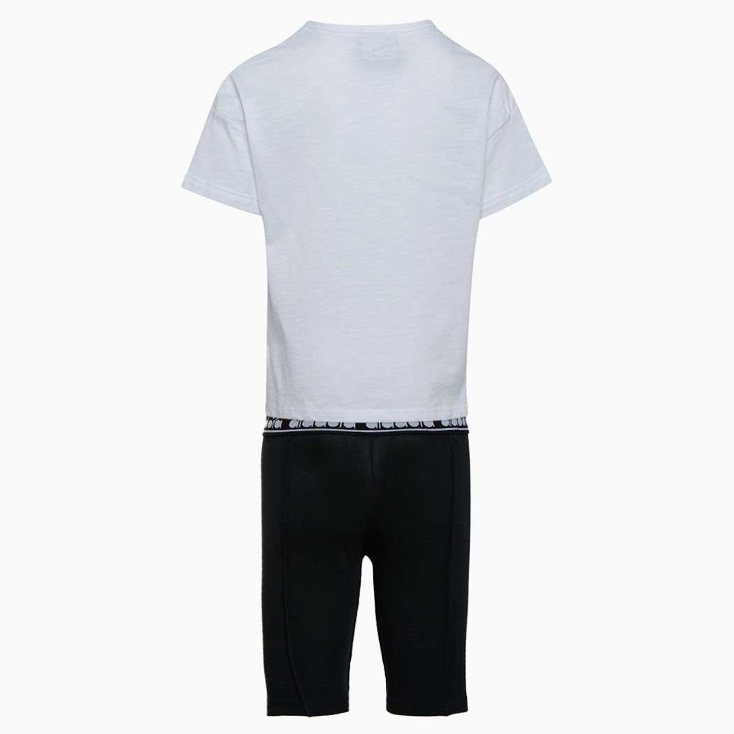 DIADORA JG. SET SS LOGO MANIA COMPLETINO BAMBINA T-SHIRT LEGGINGS 102.177139