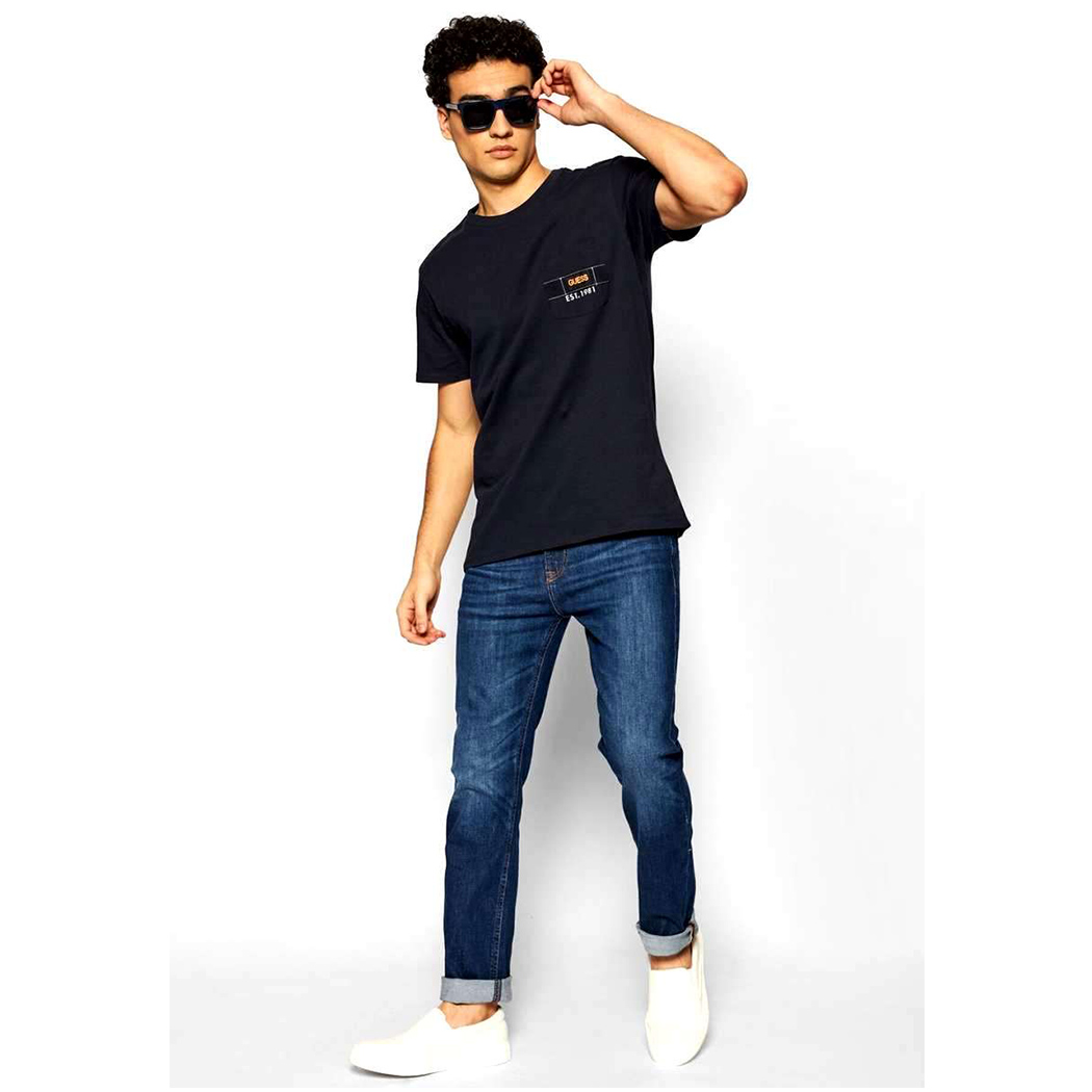 GUESS JEANS ANGELS PANTALONI DENIM SLIM UOMO COTONE STRETCH DRITTO M1YAN2D4GV4