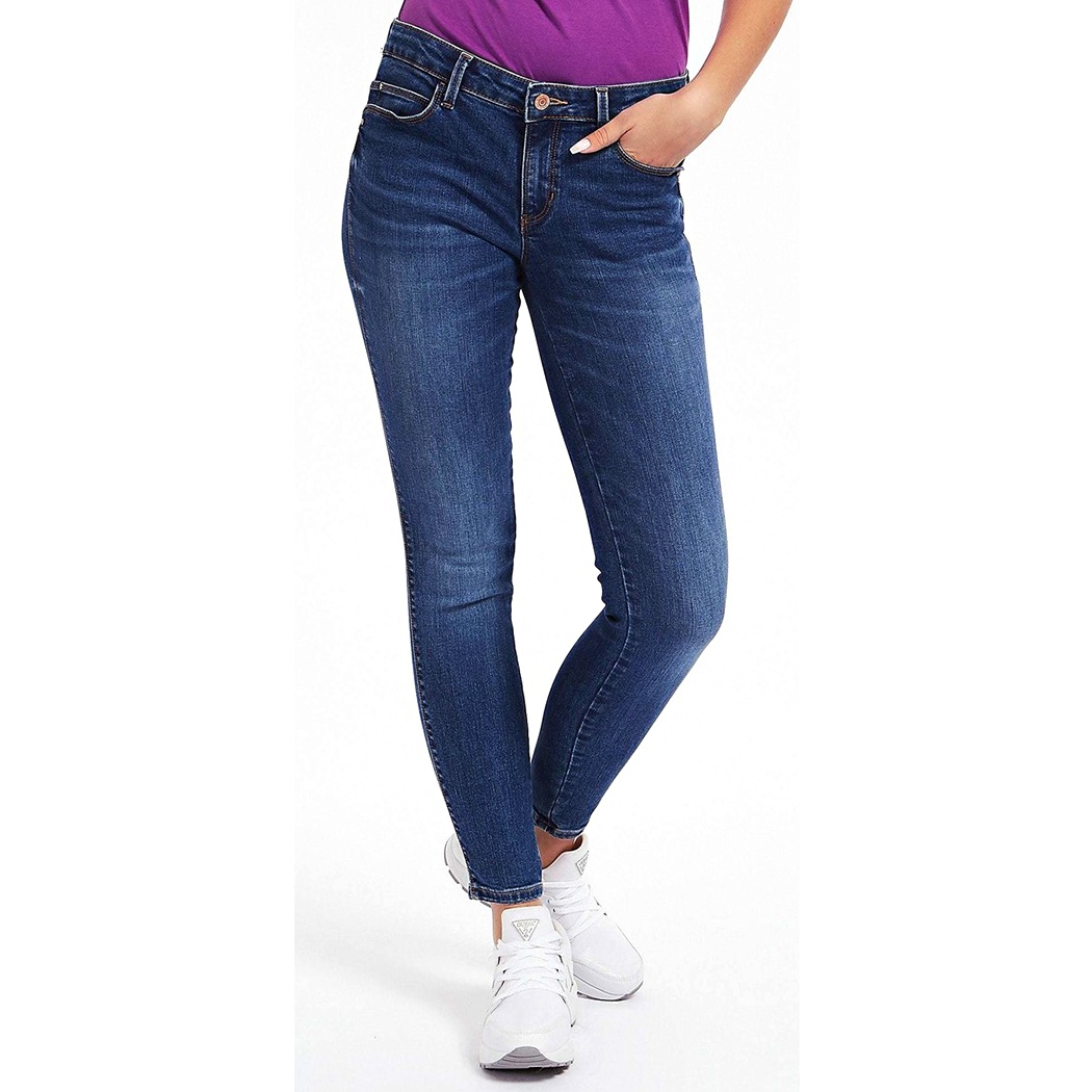 GUESS JEANS CURVE PANTALONI DONNA SKINNY MID STRETCH GIRL SLIM FIT W0YAJ2D4484