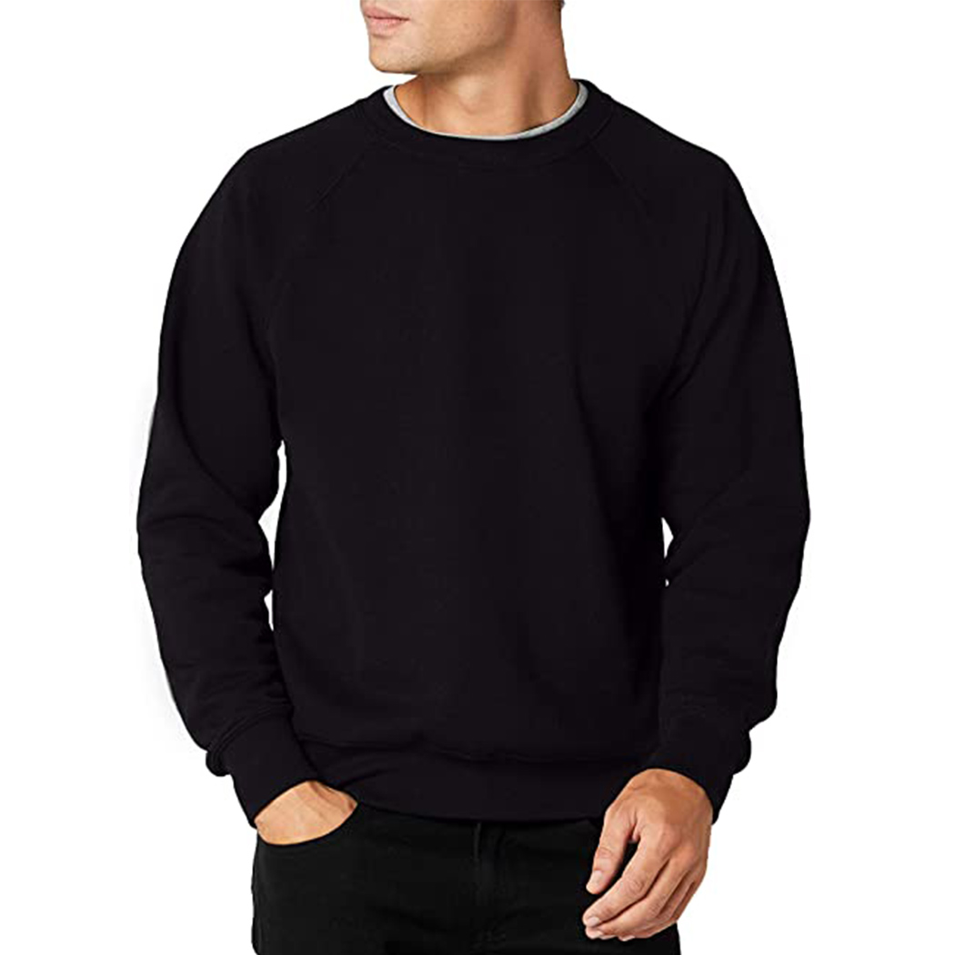 CIANOTIC FELPA GARZATA GIROCOLLO UOMO SPORT STAMPA POSTERIORE STREETWEAR 21010