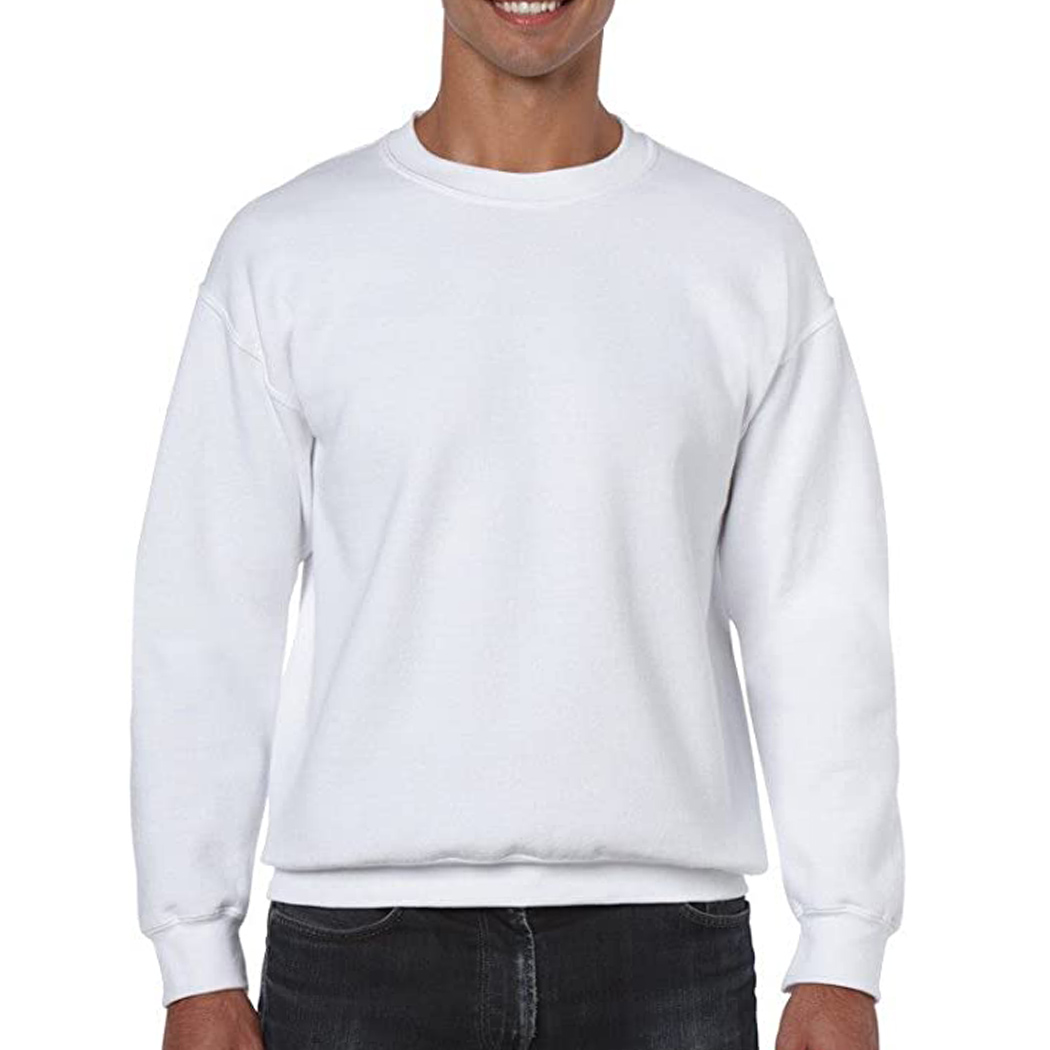 CIANOTIC FELPA GARZATA GIROCOLLO UOMO SPORT STAMPA POSTERIORE STREETWEAR 21010