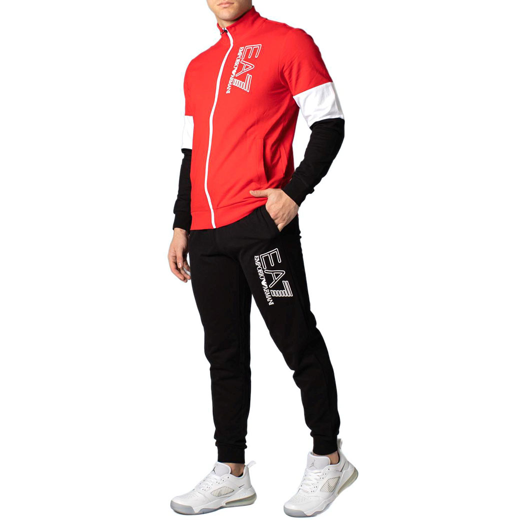 3LPV75PJ05Z - felpa, uomo, maglia, maglietta, garzata, con personaggi,  disney, datch, primaver - eliosjeans - EA7 EMPORIO ARMANI TUTA FELPA  PRIMAVERILE FULL ZIP UOMO MAN SPORT 3LPV75 PJ05Z