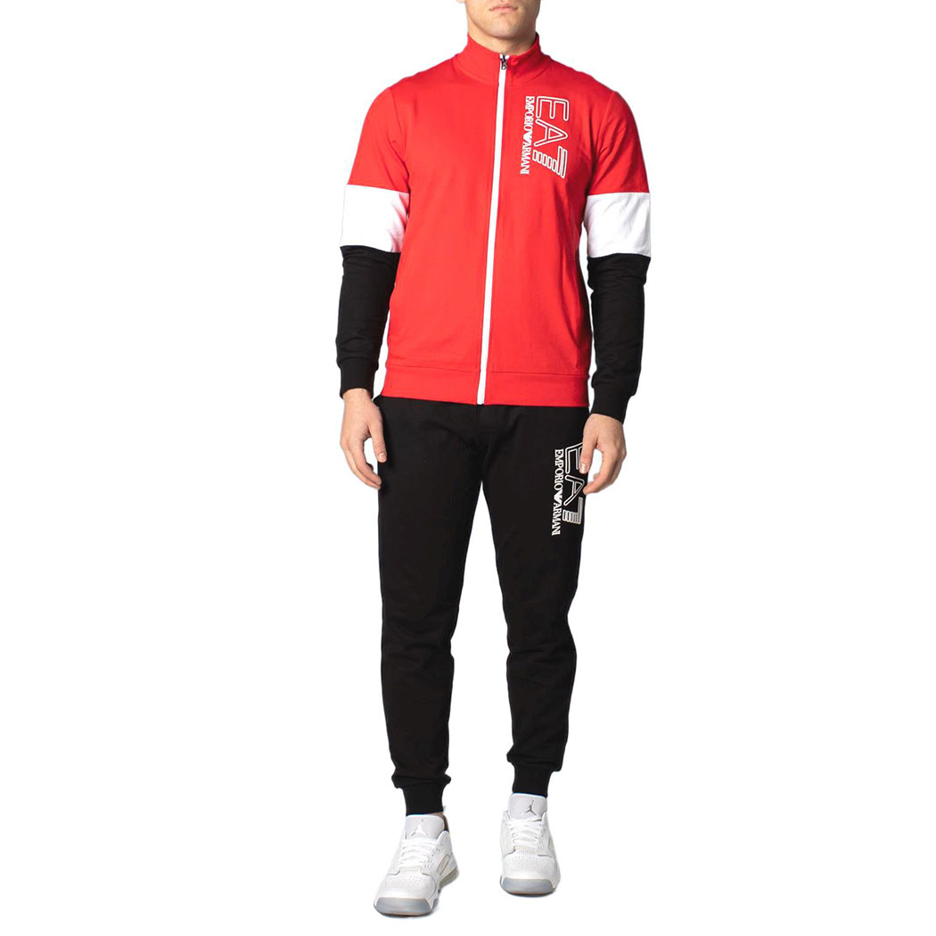 3LPV75PJ05Z - felpa, uomo, maglia, maglietta, garzata, con personaggi,  disney, datch, primaver - eliosjeans - EA7 EMPORIO ARMANI TUTA FELPA  PRIMAVERILE FULL ZIP UOMO MAN SPORT 3LPV75 PJ05Z