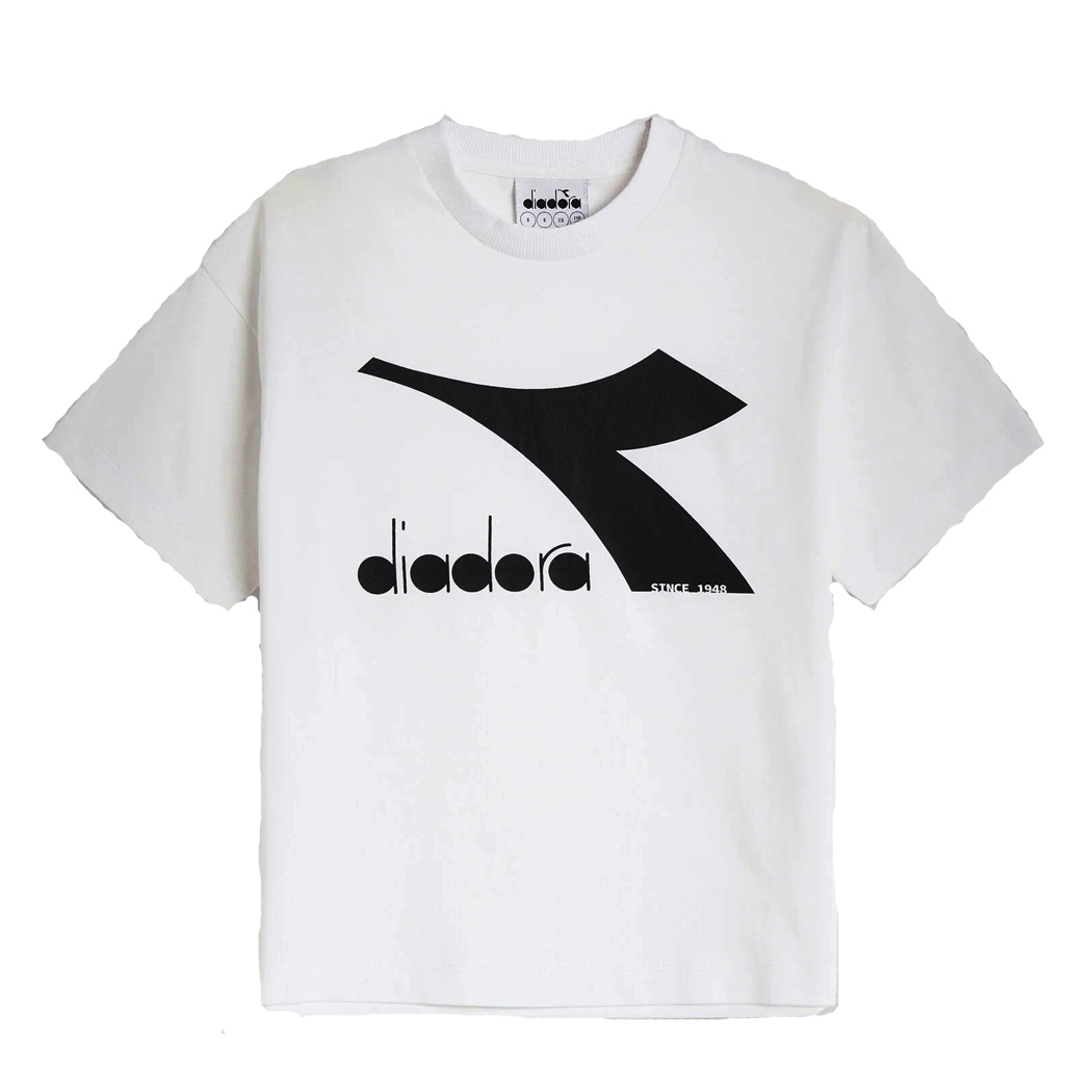 DIADORA JU.T-SHIRT SS BL RAINBOW MAGLIA BAMBINO BAMBINA UNISEX COTONE 102.178266