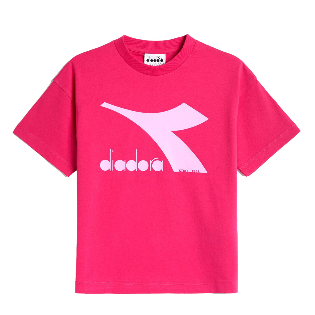 DIADORA JU.T-SHIRT SS BL RAINBOW MAGLIA BAMBINO BAMBINA UNISEX COTONE 102.178266