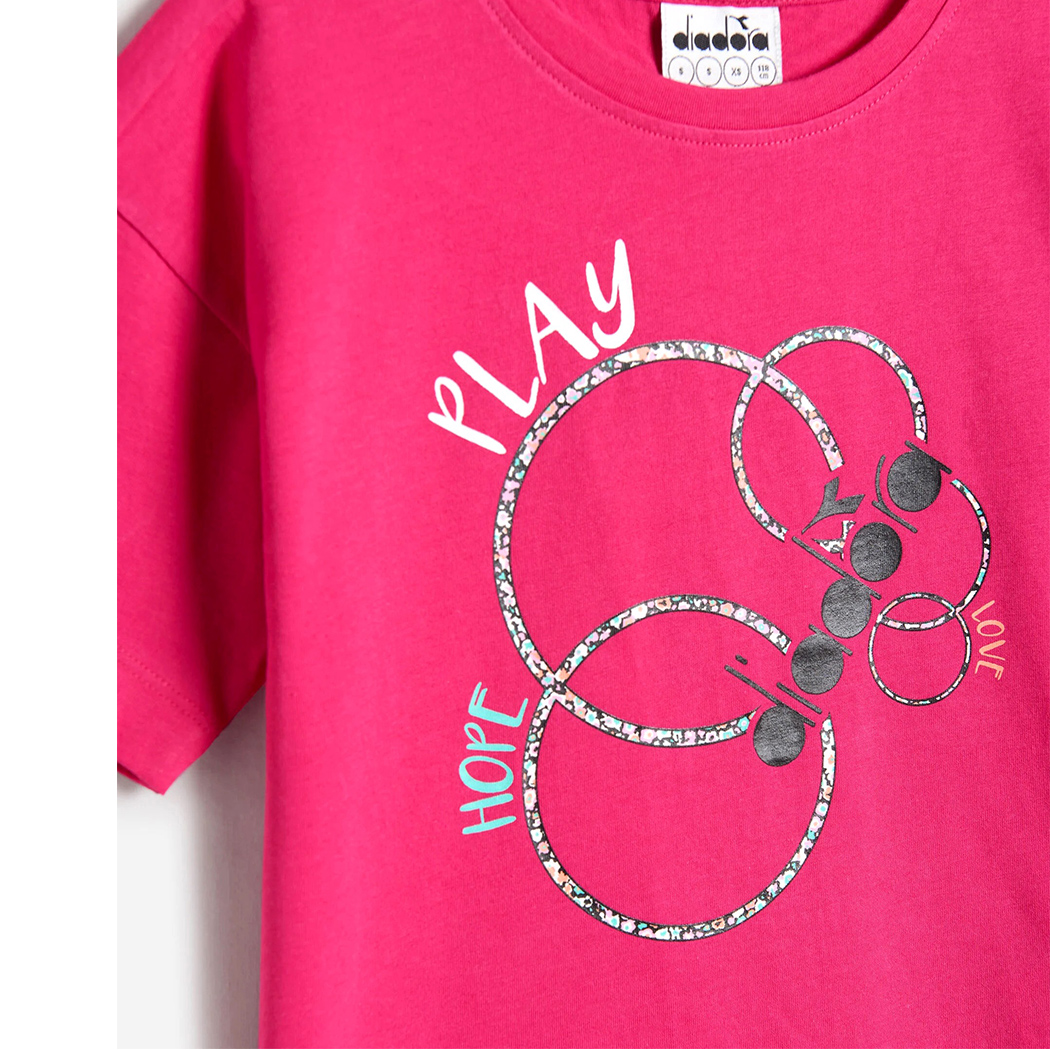 DIADORA JG. SET HOOPS LOGO COMPLETINO SET BAMBINA T-SHIRT LEGGINGS 102.178262