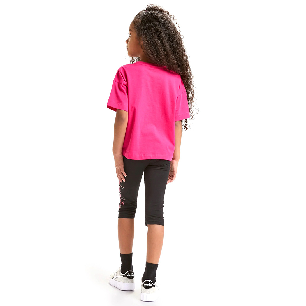 DIADORA JG. SET HOOPS LOGO COMPLETINO SET BAMBINA T-SHIRT LEGGINGS 102.178262