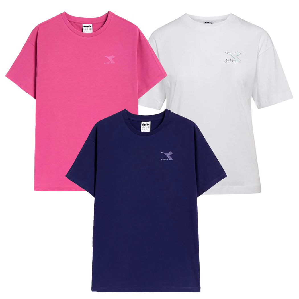DIADORA L. T-SHIRT SS CHROMIA DONNA COTONE MAGLIA VESTIBILITA\' COMODA 102.178752