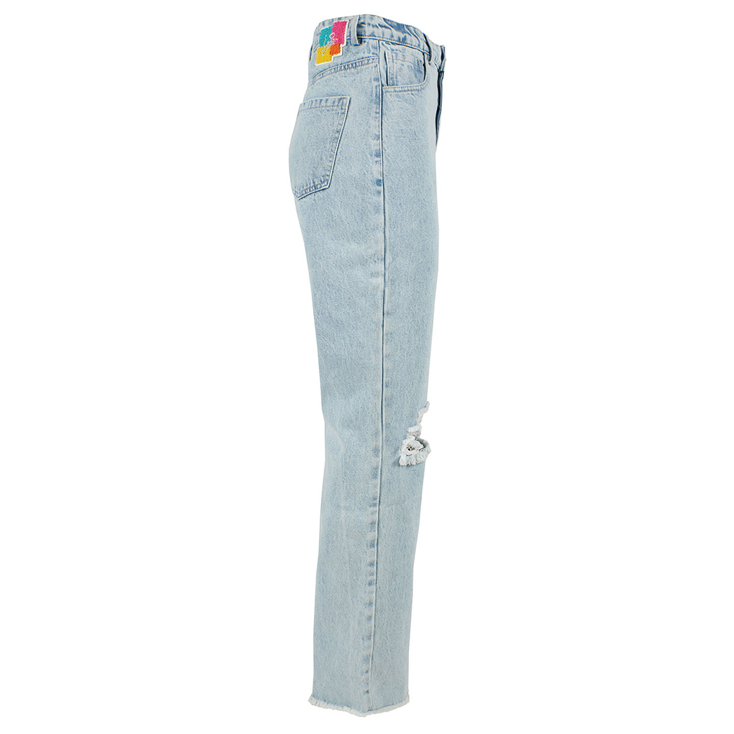 YES ZEE JEANS DENIM PANTALONI MODA DONNA RAGAZZA GIRL 5 TASCHE WOMAN P354/W682