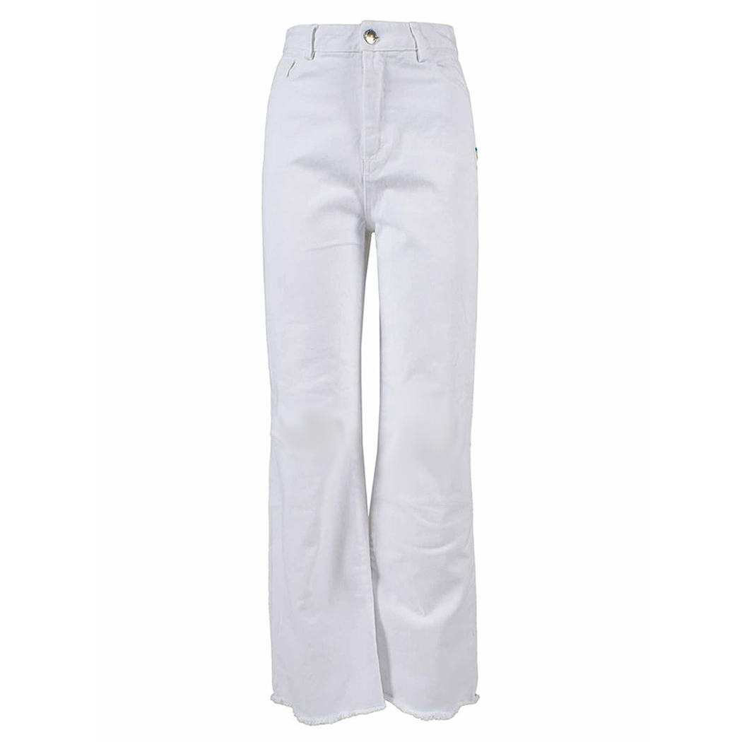 YES ZEE JEANS PANTALONI MODA DONNA RAGAZZA GIRL 5 TASCHE WOMAN LARGHI P354/XO00