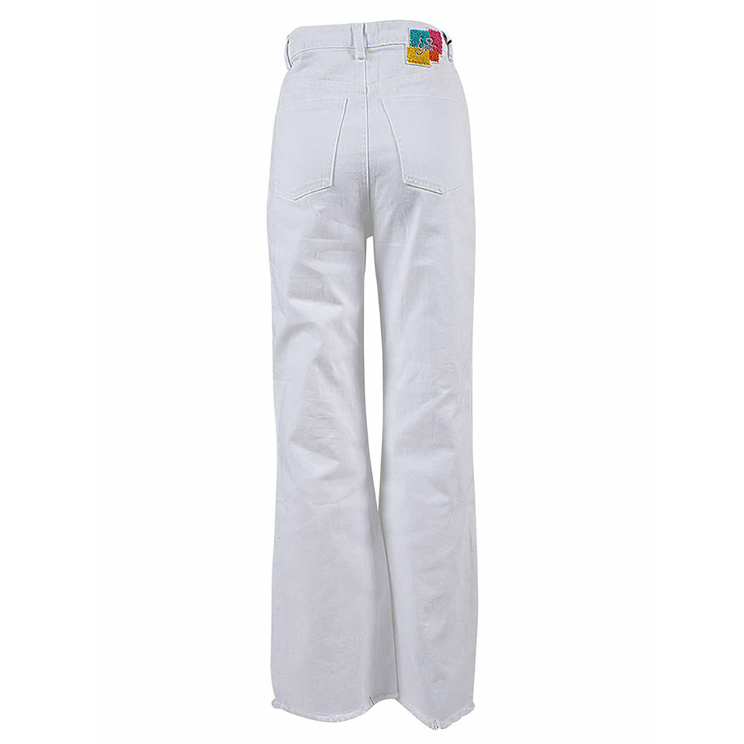 YES ZEE JEANS PANTALONI MODA DONNA RAGAZZA GIRL 5 TASCHE WOMAN LARGHI P354/XO00