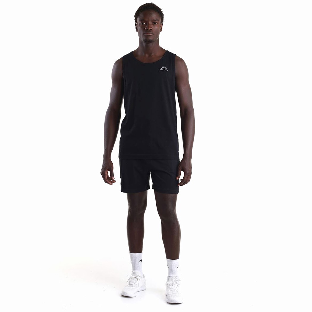 KAPPA LOGO GATAN CANOTTA UOMO JERSEY T-SHIRT SMANICATO COTONE SPORT 303HZ90