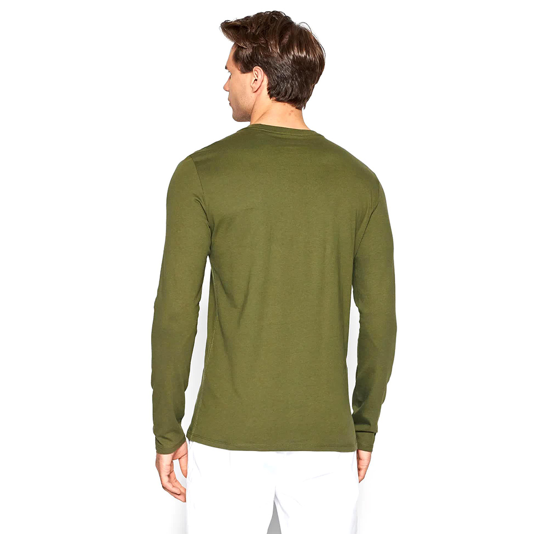 GUESS T-SHIRT UOMO MAGLIA COTONE MANICHE LUNGHE SPORT STRETCH LOGO M2YI31I3Z11