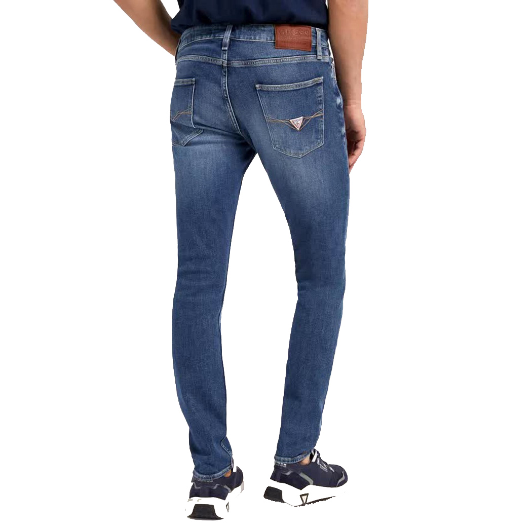 GUESS JEANS CHRIS PANTALONI DENIM SLIM UOMO COTONE STRETCH SKINNY M2YA27D4Q42