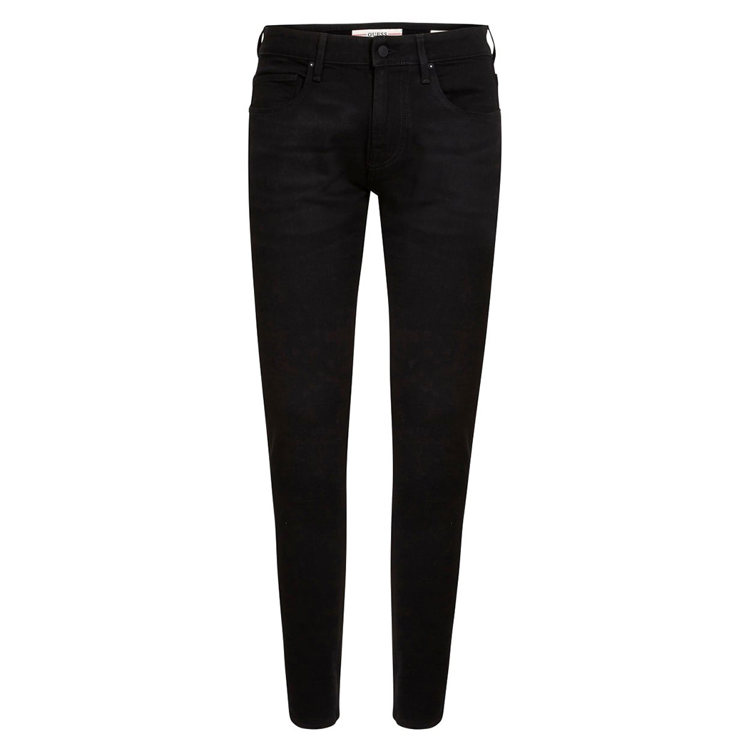 GUESS JEANS PANTALONI MODA UOMO MIAMI SUPER SKYNNY STRETCH NERO M2YAN1D4Q51