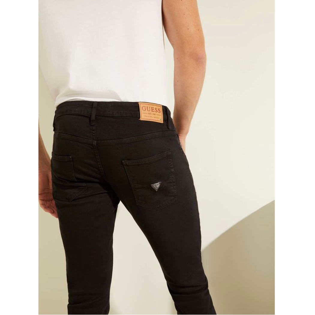 GUESS JEANS CHRIS PANTALONI DENIM SLIM UOMO COTONE STRETCH NERO M1GA27D4CK1
