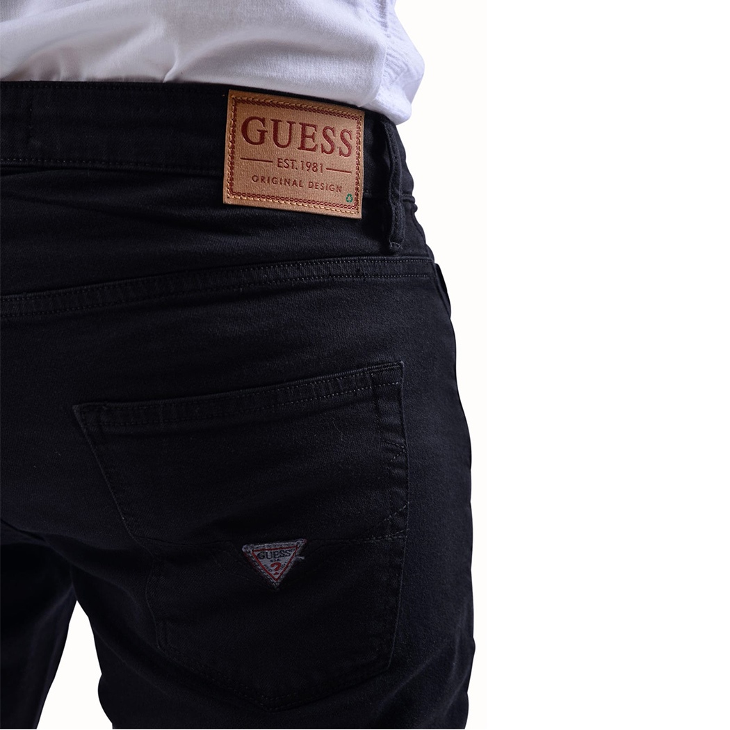 GUESS JEANS CHRIS PANTALONI DENIM SLIM UOMO COTONE STRETCH NERO M1GA27D4CK1